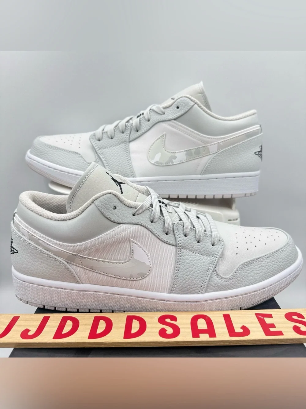 Nike Air Jordan 1 Low White Camo 2021 White Neutral Grey Men’s Size 13 NIB  New